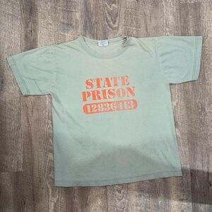 Steve & Barry's Khaki Tee with Orange Print